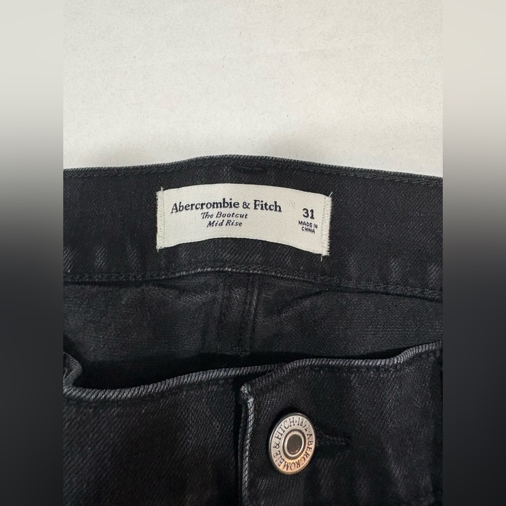 Abercrombie & Fitch black jeans, used, The Bootcut Midrise, size 31